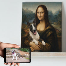Load image into Gallery viewer, My Bull Terrier with Mona Lisa Personalized Renaissance Dog Portrait-Personalized Dog Gifts-Bull Terrier,Dog Art,Dog Dad Gifts,Dog Mom Gifts,Home Decor,Personalize Artwork,Poster-1