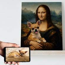 Load image into Gallery viewer, My Chihuahua with Mona Lisa Personalized Renaissance Dog Portrait-Personalized Dog Gifts-Chihuahua,Dog Art,Dog Dad Gifts,Dog Mom Gifts,Home Decor,Personalize Artwork,Poster-2