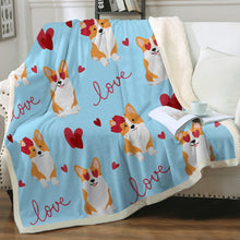 Load image into Gallery viewer, My Corgi My Love Soft Warm Fleece Blanket-Blanket-Blankets, Corgi, Home Decor-9