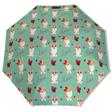 Load image into Gallery viewer, My Corgi My Love Umbrella-Daily Accessories-Mint Green-One Size-16