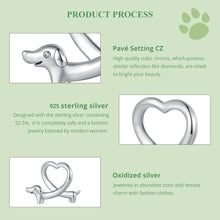 Load image into Gallery viewer, My Dachshund My Heart Sterling Silver Charm Bead