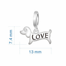 Load image into Gallery viewer, My Dachshund My Love Silver Charm Pendant-Dog Themed Jewellery-Dachshund, Jewellery, Pendant-2