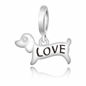 My Dachshund My Love Silver Charm Pendant-Dog Themed Jewellery-Dachshund, Jewellery, Pendant-3