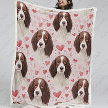 Load image into Gallery viewer, My English Springer Spaniel My Love Soft Warm Fleece Blanket-Blanket-Blankets, English Springer Spaniel, Home Decor-13