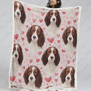 My English Springer Spaniel My Love Soft Warm Fleece Blanket-Blanket-Blankets, English Springer Spaniel, Home Decor-13