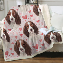 Load image into Gallery viewer, My English Springer Spaniel My Love Soft Warm Fleece Blanket-Blanket-Blankets, English Springer Spaniel, Home Decor-14
