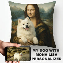 Load image into Gallery viewer, My Eskimo Dog with Mona Lisa - Personalized Pillowcase-Home Decor-Dog Dad Gifts,Dog Memorial Gifts,Dog Mom Gifts,Home Decor,Personalize Artwork,Pillows-1