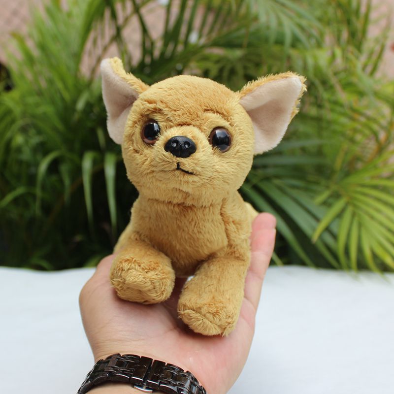 My Fawn Chihuahua In My Palm Small Stuffed Animal Plush Toy-Stuffed Animals-Chihuahua, Home Decor, Stuffed Animal-2