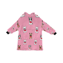 Load image into Gallery viewer, My Frenchie My Heart Blanket Hoodie for Women-Apparel-Apparel, Blankets-LightPink-ONE SIZE-1