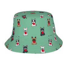 Load image into Gallery viewer, My Frenchie My Heart Bucket Hat-Hats &amp; Caps-Mint Green-One Size-2
