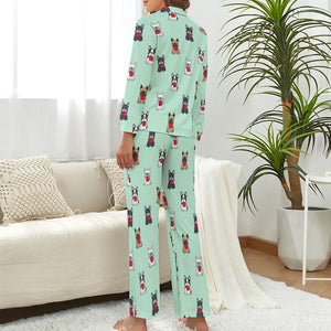 My Frenchie My Heart Pajamas Sets for Women - 4 Colors-Pajamas-Apparel, French Bulldog, Pajamas-10