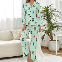 Load image into Gallery viewer, My Frenchie My Heart Pajamas Sets for Women - 4 Colors-Pajamas-Apparel, French Bulldog, Pajamas-Mint Green-S-2
