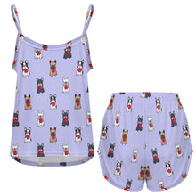 Load image into Gallery viewer, My Frenchie My Heart Women's Cami and Shorts Pajama Set-Apparel-Apparel,Dog Mom Gifts,French Bulldog,Pajamas-19