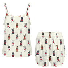 Load image into Gallery viewer, My Frenchie My Heart Women's Cami and Shorts Pajama Set-Apparel-Apparel,Dog Mom Gifts,French Bulldog,Pajamas-6