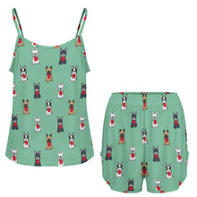 Load image into Gallery viewer, My Frenchie My Heart Women's Cami and Shorts Pajama Set-Apparel-Apparel,Dog Mom Gifts,French Bulldog,Pajamas-14