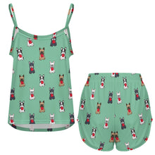 Load image into Gallery viewer, My Frenchie My Heart Women's Cami and Shorts Pajama Set-Apparel-Apparel,Dog Mom Gifts,French Bulldog,Pajamas-15