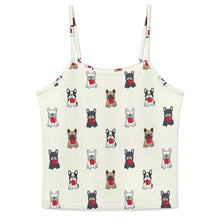 Load image into Gallery viewer, My Frenchie My Heart Women's Cami and Shorts Pajama Set-Apparel-Apparel,Dog Mom Gifts,French Bulldog,Pajamas-Ivory Cream-XS-5