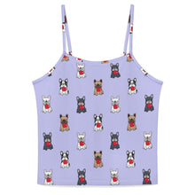 Load image into Gallery viewer, My Frenchie My Heart Women's Cami and Shorts Pajama Set-Apparel-Apparel,Dog Mom Gifts,French Bulldog,Pajamas-Light Lavender Purple-XS-17