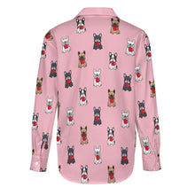 Load image into Gallery viewer, My Frenchie My Heart Women's Shirt-Apparel-Apparel,Dog Mom Gifts,French Bulldog,Shirt-13