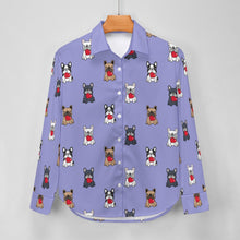 Load image into Gallery viewer, My Frenchie My Heart Women's Shirt-Apparel-Apparel,Dog Mom Gifts,French Bulldog,Shirt-14