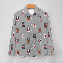 Load image into Gallery viewer, My Frenchie My Heart Women's Shirt-Apparel-Apparel,Dog Mom Gifts,French Bulldog,Shirt-25