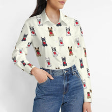 Load image into Gallery viewer, My Frenchie My Heart Women's Shirt-Apparel-Apparel,Dog Mom Gifts,French Bulldog,Shirt-26