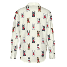 Load image into Gallery viewer, My Frenchie My Heart Women's Shirt-Apparel-Apparel,Dog Mom Gifts,French Bulldog,Shirt-27