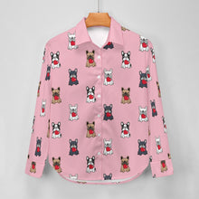 Load image into Gallery viewer, My Frenchie My Heart Women's Shirt-Apparel-Apparel,Dog Mom Gifts,French Bulldog,Shirt-2