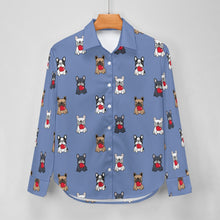 Load image into Gallery viewer, My Frenchie My Heart Women's Shirt-Apparel-Apparel,Dog Mom Gifts,French Bulldog,Shirt-33