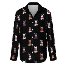 Load image into Gallery viewer, My Frenchie My Heart Women's Shirt-Apparel-Apparel,Dog Mom Gifts,French Bulldog,Shirt-S-Black-19