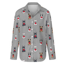 Load image into Gallery viewer, My Frenchie My Heart Women's Shirt-Apparel-Apparel,Dog Mom Gifts,French Bulldog,Shirt-S-DarkGray-20
