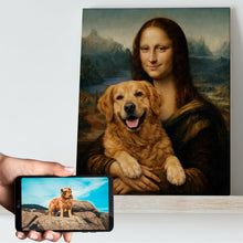 Load image into Gallery viewer, My Golden Retriever with Mona Lisa Personalized Renaissance Dog Portrait-Personalized Dog Gifts-Dog Art,Dog Dad Gifts,Dog Mom Gifts,Home Decor,Personalize Artwork,Poster-11