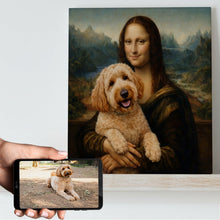 Load image into Gallery viewer, My Goldendoodle with Mona Lisa Personalized Renaissance Dog Portrait-Personalized Dog Gifts-Dog Art,Dog Dad Gifts,Dog Mom Gifts,Home Decor,Personalize Artwork,Poster-1