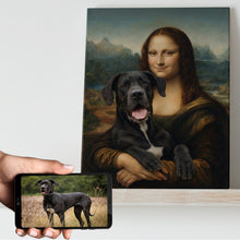 Load image into Gallery viewer, My Great Dane with Mona Lisa Personalized Renaissance Dog Portrait-Personalized Dog Gifts-Dog Art,Dog Dad Gifts,Dog Mom Gifts,Home Decor,Personalize Artwork,Poster-1