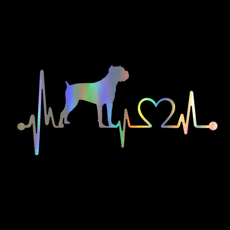 My Heart Beats Cane Corso Vinyl Car Decal Stickers-Laser-2pcs-6