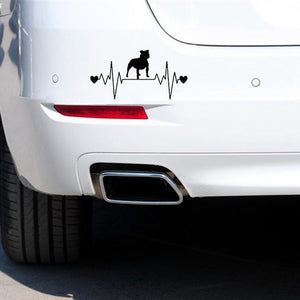 My Heart Beats Staffordshire Bull Terrier Vinyl Car Stickers-Car Accessories-Car Accessories, Car Sticker, Dogs, Staffordshire Bull Terrier-6