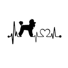 Load image into Gallery viewer, My Heart Beats Poodle Vinyl Car Decal Stickers-2