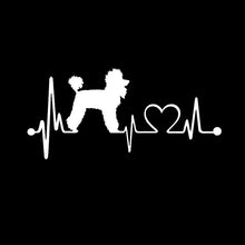 Load image into Gallery viewer, My Heart Beats Poodle Vinyl Car Decal Stickers-3