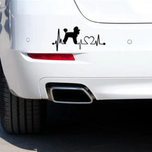 Load image into Gallery viewer, My Heart Beats Poodle Vinyl Car Decal Stickers-5