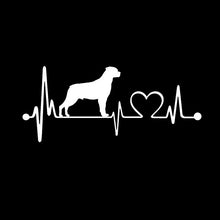 Load image into Gallery viewer, My Heart Beats Rottweiler Vinyl Car Decal Stickers-2