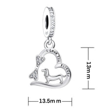 Load image into Gallery viewer, My Heart Belongs to a Dachshund Silver Charm Pendant-Dog Themed Jewellery-Dachshund, Jewellery, Pendant-2