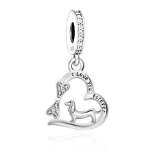 Load image into Gallery viewer, My Heart Belongs to a Dachshund Silver Charm Pendant-Dog Themed Jewellery-Dachshund, Jewellery, Pendant-3