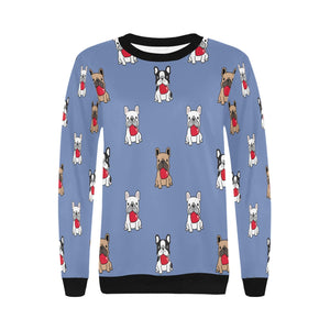 My Heart Belongs to French Bulldogs Women's Sweatshirt-Apparel-Apparel, French Bulldog, Sweatshirt-10