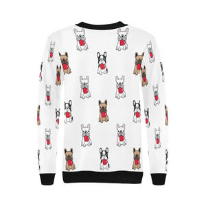 My Heart Belongs to French Bulldogs Women's Sweatshirt-Apparel-Apparel, French Bulldog, Sweatshirt-4