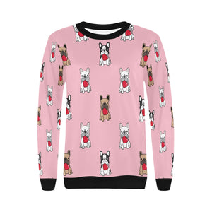 My Heart Belongs to French Bulldogs Women's Sweatshirt-Apparel-Apparel, French Bulldog, Sweatshirt-5