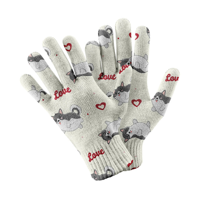 My Husky My Love Touch Screen Gloves-Accessories-Accessories, Dog Dad Gifts, Dog Mom Gifts, Gloves-13