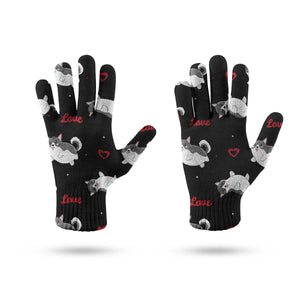 My Husky My Love Touch Screen Gloves-Accessories-Accessories, Dog Dad Gifts, Dog Mom Gifts, Gloves-4