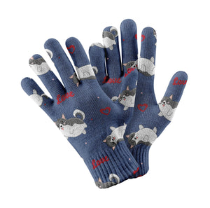 My Husky My Love Touch Screen Gloves-Accessories-Accessories, Dog Dad Gifts, Dog Mom Gifts, Gloves-7