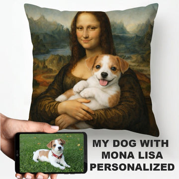 My Jack Russell Terrier With Mona Lisa Personalized Pillowcase 360x