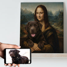 Load image into Gallery viewer, My Labrador Chocolate with Mona Lisa Personalized Renaissance Dog Portrait-Personalized Dog Gifts-Dog Art,Dog Dad Gifts,Dog Mom Gifts,Home Decor,Personalize Artwork,Poster-1